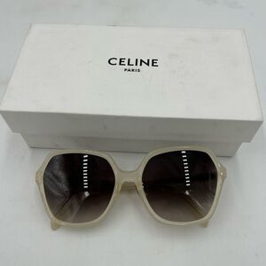 Women’s Celine round acetate oversized sunglasses made in Italy